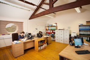 Staff in Wrexham office dealing with enquiries