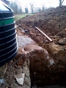 Installation of septic tank